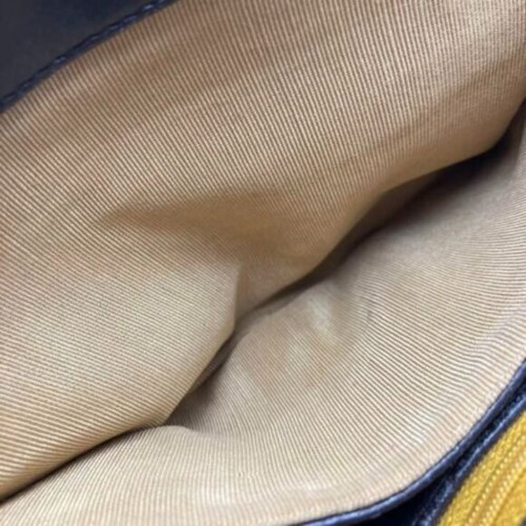 RARE Vintage Dior Brown Leather 2-way Shoulder Bag w Brown Trotter Print - Picture 6 of 10